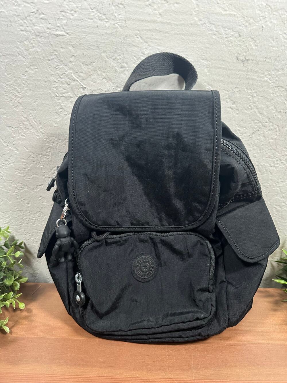 Kipling Black Nylon Mini Backpack